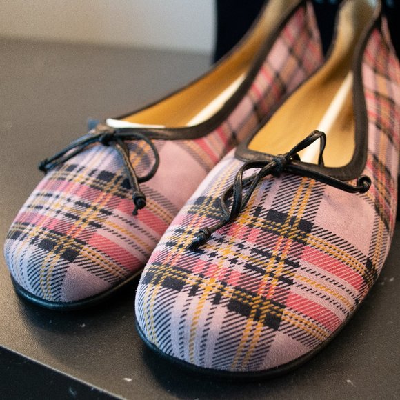 NEW! Taryn Rose Breck Plaid Pink Shoes Size 42. - Picture 2 of 11